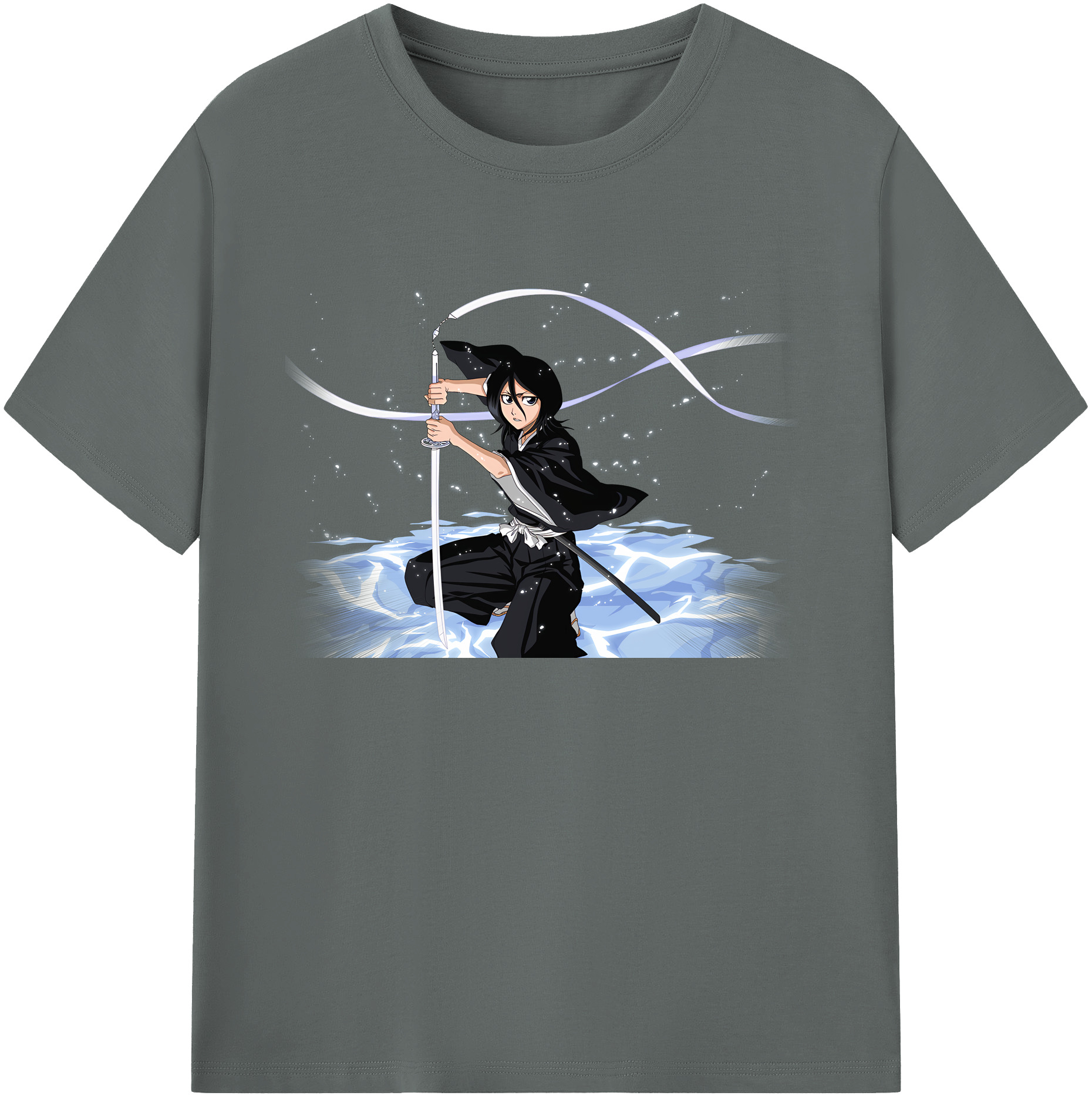 （画像用） ブリーチ 朽木ルキア BLEACH Kuchiki Rukia 綿100％ メンズ半袖Tシャツ｜肌触りやわらか＆通気性